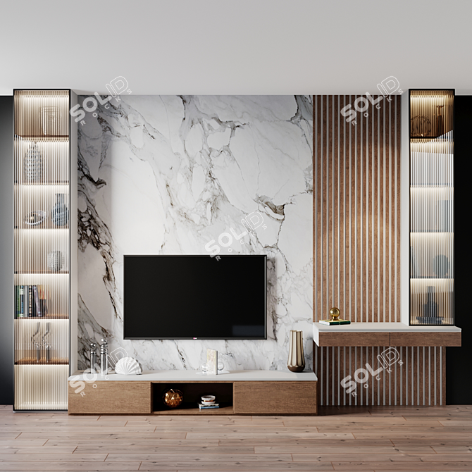 188 TV Set: Stylish Design and Impressive Size 3D model image 1