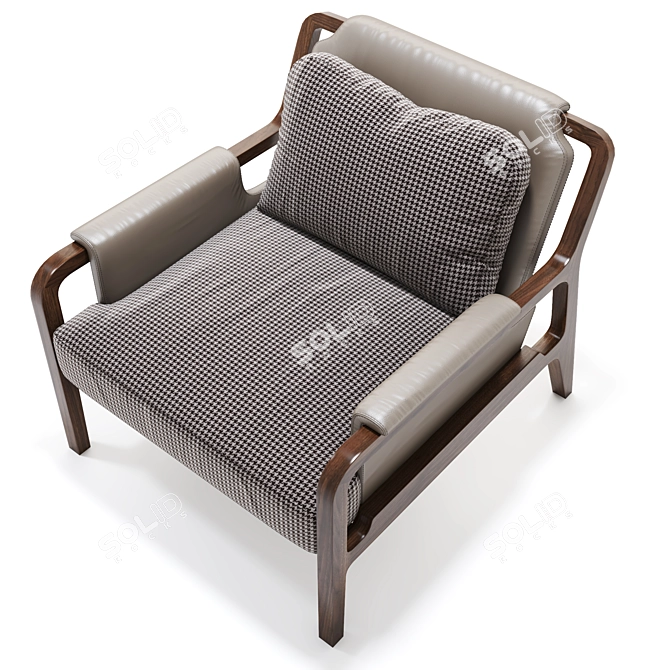 Modern Fergus Lounge Chair 3D model image 3