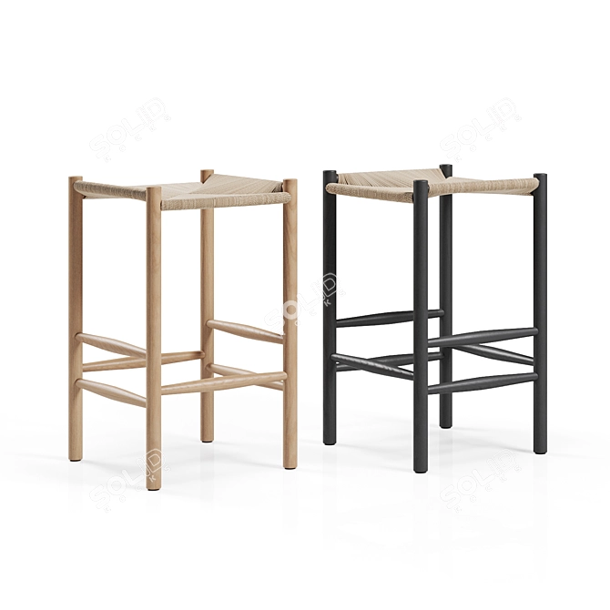 Elegant Olsen Bar Stool 3D model image 3