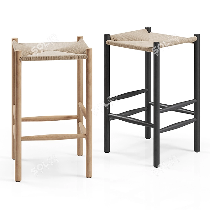 Elegant Olsen Bar Stool 3D model image 6