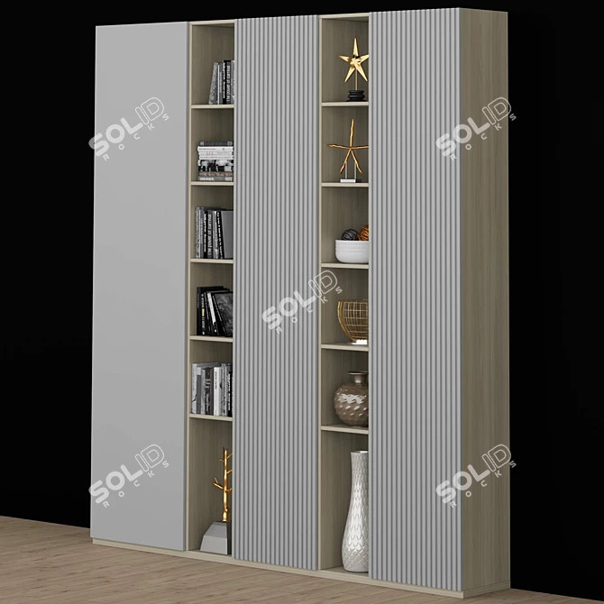 Spacious Wardrobe Furniture 3D model image 2
