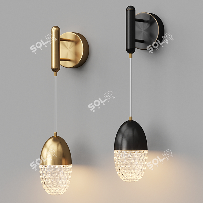 Glowing Grape Wall Lamp 3D model image 1