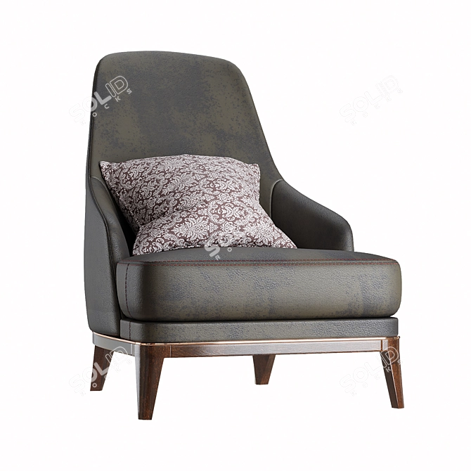 Modern Redd Armchair: Stylish and Comfortable 3D model image 4