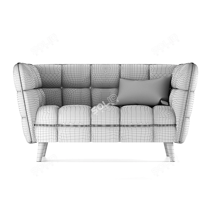 Luxurious Velvet Sofa: Castello 3D model image 5