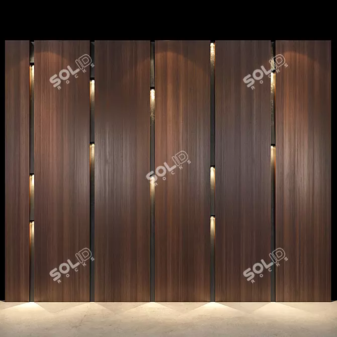 Modern Wall Panel 53: Stylish Décor Solution 3D model image 1