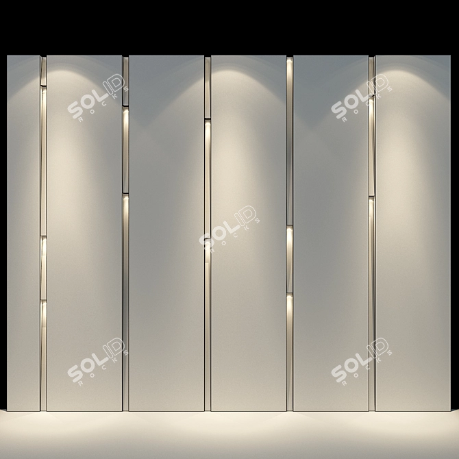 Modern Wall Panel 53: Stylish Décor Solution 3D model image 2