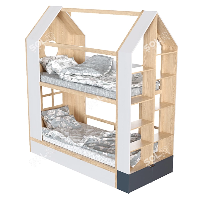 Mimirooms Di-di Bunk Bed 3D model image 2