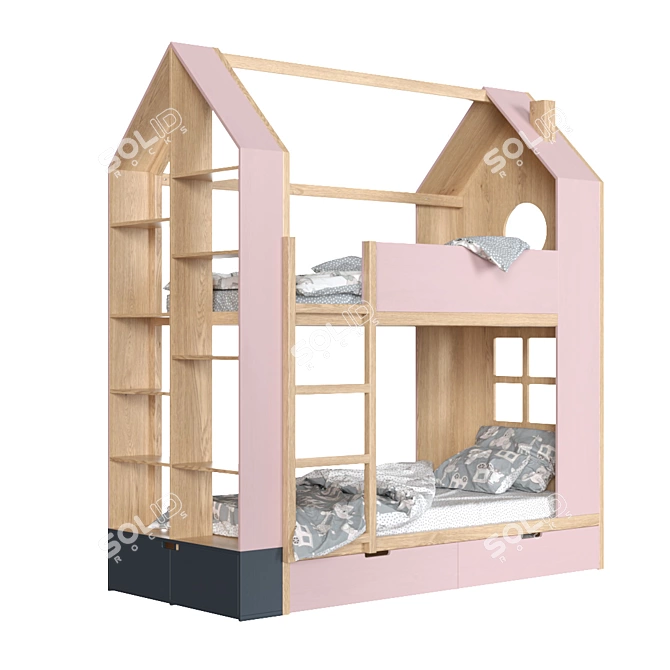 Mimirooms Di-di Bunk Bed 3D model image 6