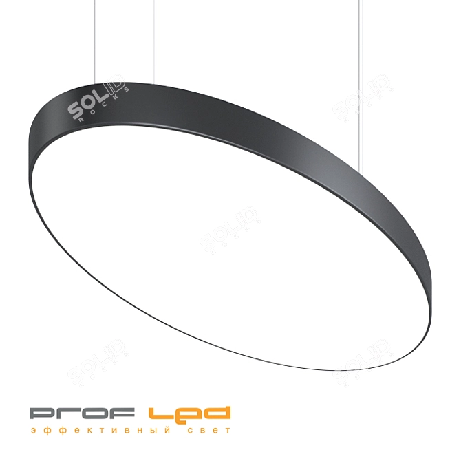 Elegant Oval LED Light 3D model image 1