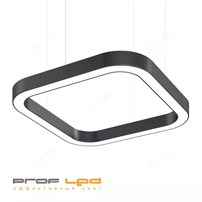 FORS C: Sleek Square Light with Perimeter Illumination 3D model image 1