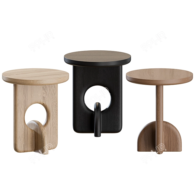 Sleek Piston Side Table 3D model image 1