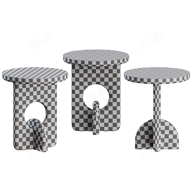 Sleek Piston Side Table 3D model image 2