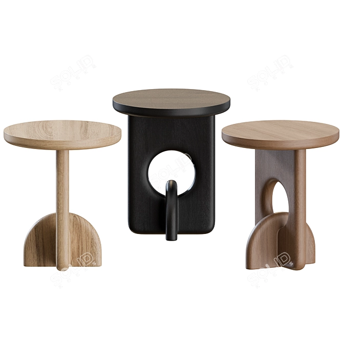 Sleek Piston Side Table 3D model image 5