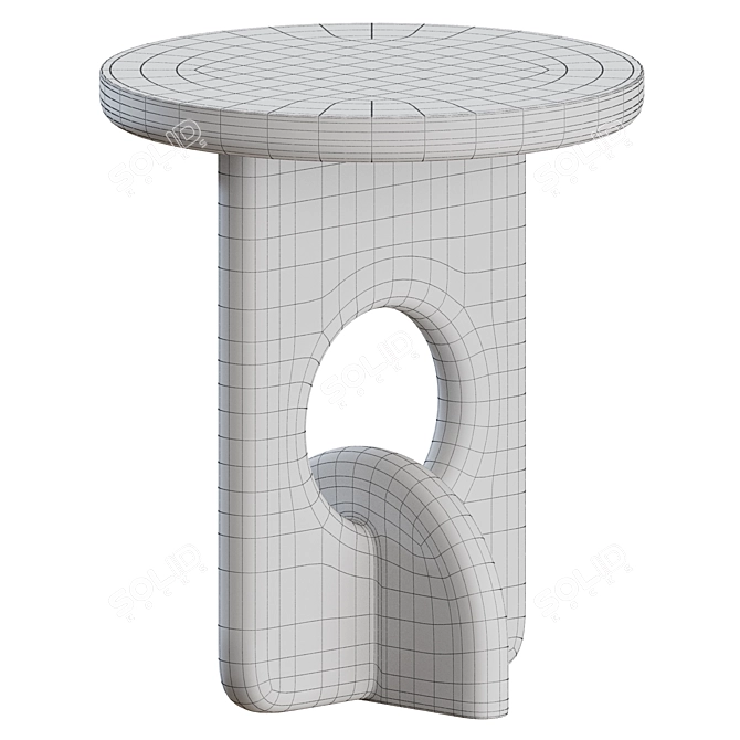 Sleek Piston Side Table 3D model image 10