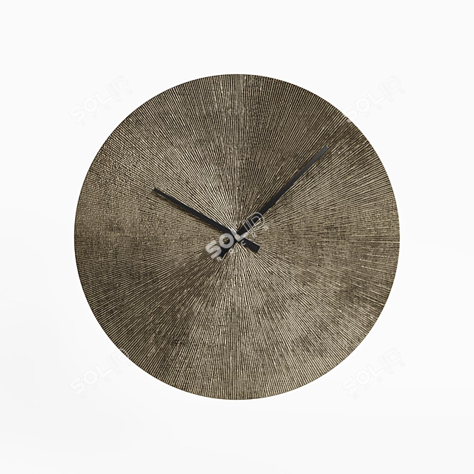 Elegant Starburst Wall Clock 3D model image 2