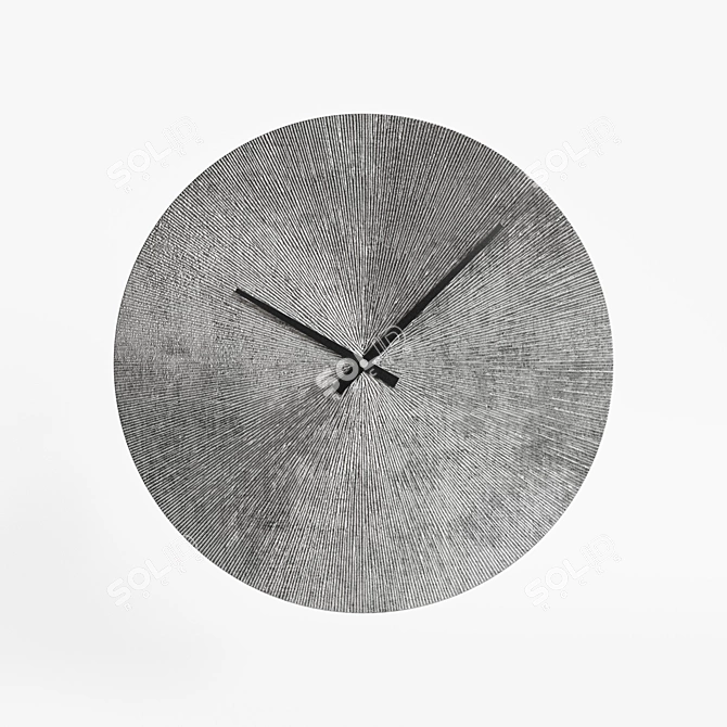 Elegant Starburst Wall Clock 3D model image 3