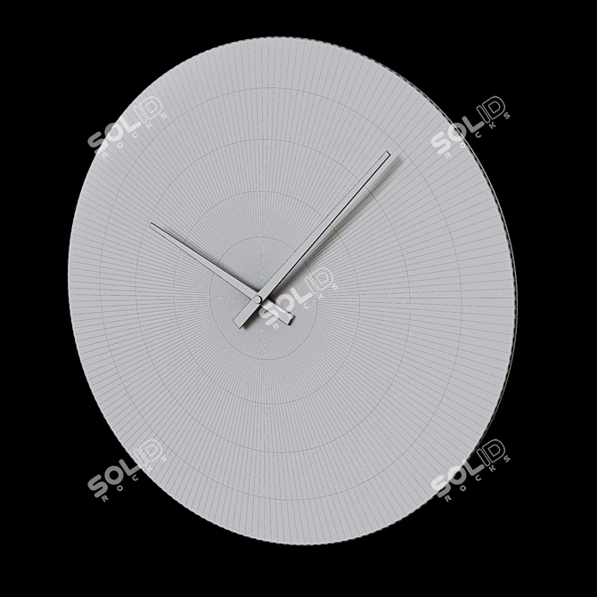 Elegant Starburst Wall Clock 3D model image 6