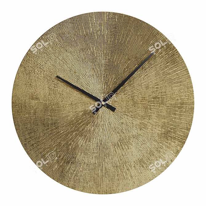 Elegant Starburst Wall Clock 3D model image 7