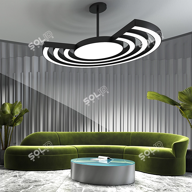 Versatile Pendant Lighting: KONAS UNI 3D model image 4