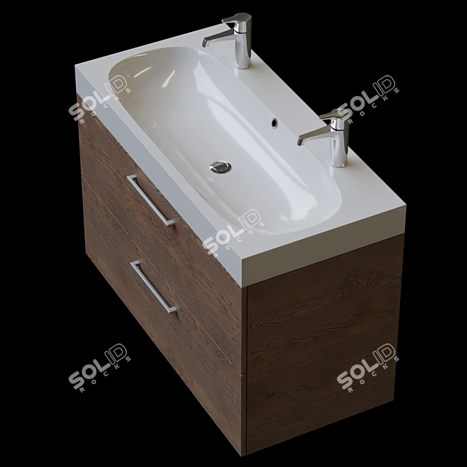 Sleek & Stylish IKEA Bathroom Vanity 3D model image 2