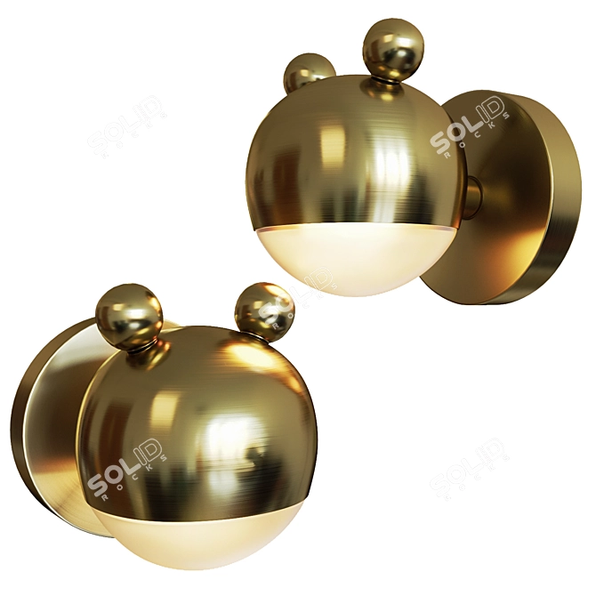 Bear Glow Wall Lamp 3D model image 1