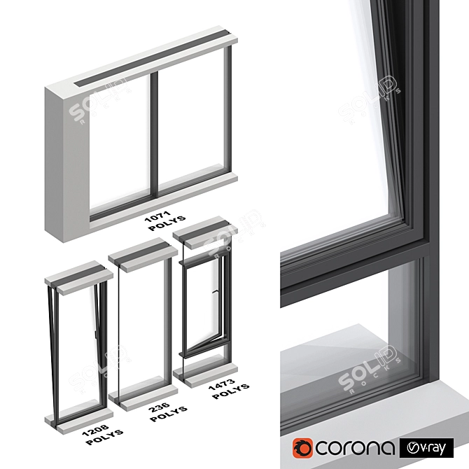 Schuco Exterior Sliding System Set 3D model image 3