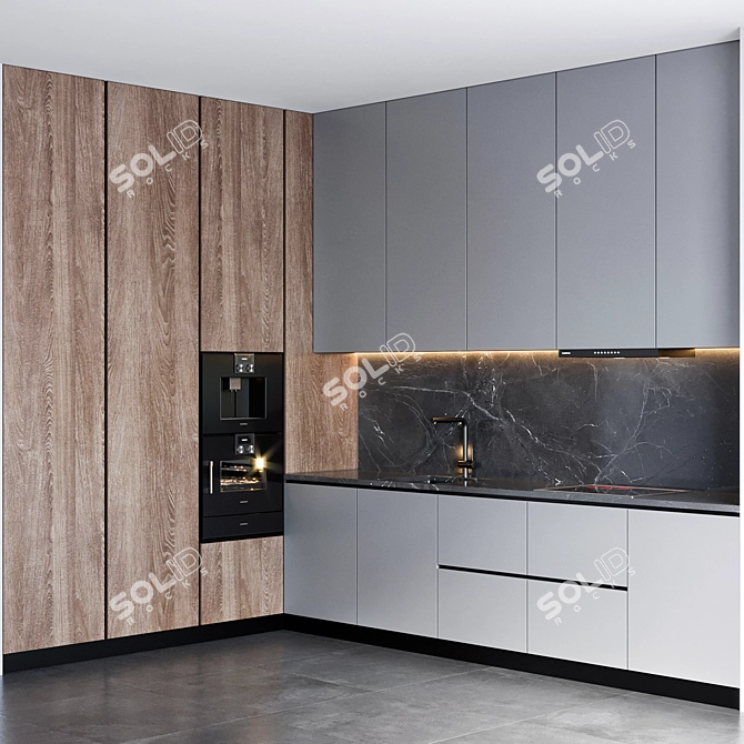 Gaggenau Kitchen Appliance Set 3D model image 1