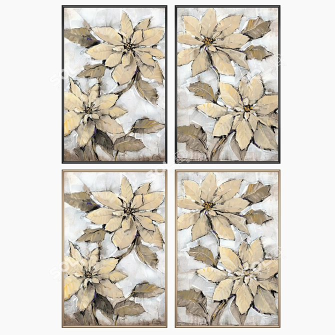 Elegant Wall Art Set 3D model image 2