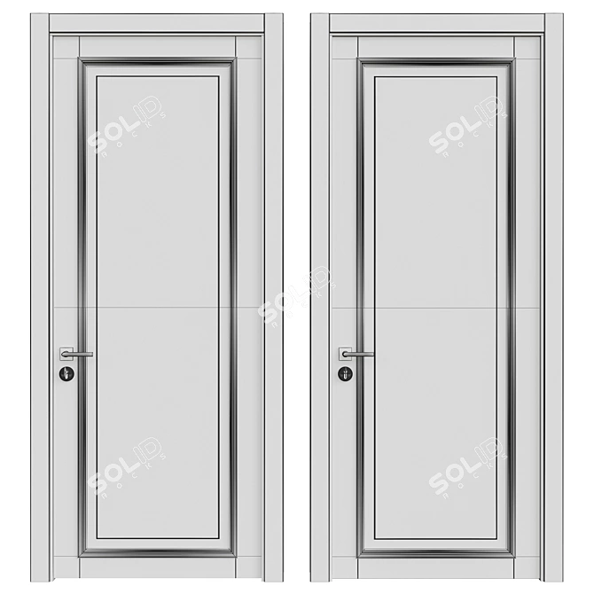 Modern Interior Door 3D model image 2