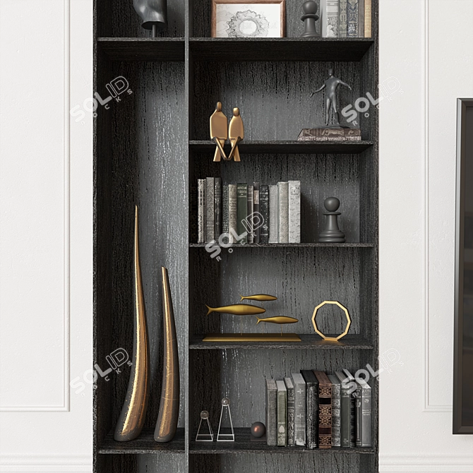 Modern TV Wall Unit Set 3D model image 2