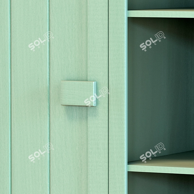 Carlos Wardrobe with Hanger & Linen Compartment 3D model image 4