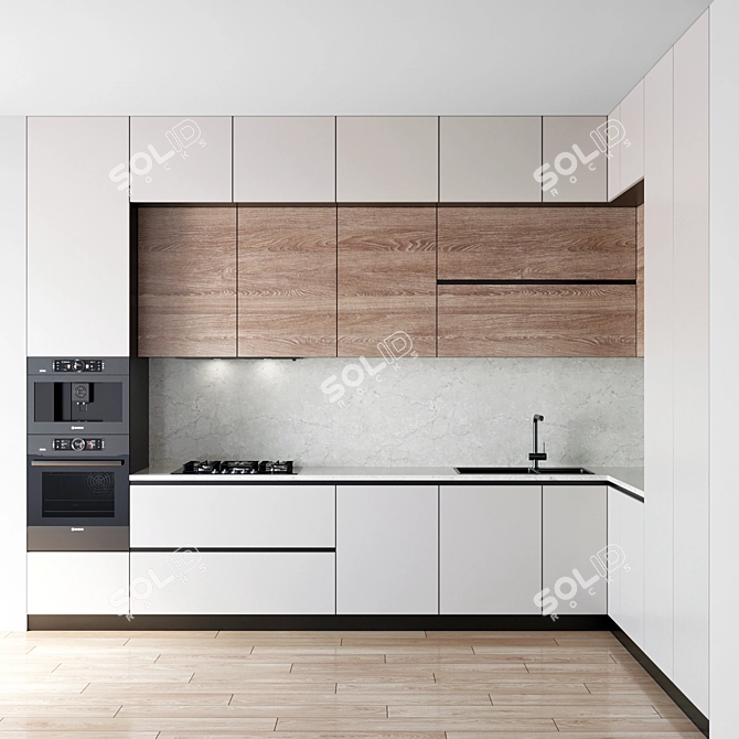 Bosch Kitchen: Spacious, Efficient & Stylish 3D model image 1