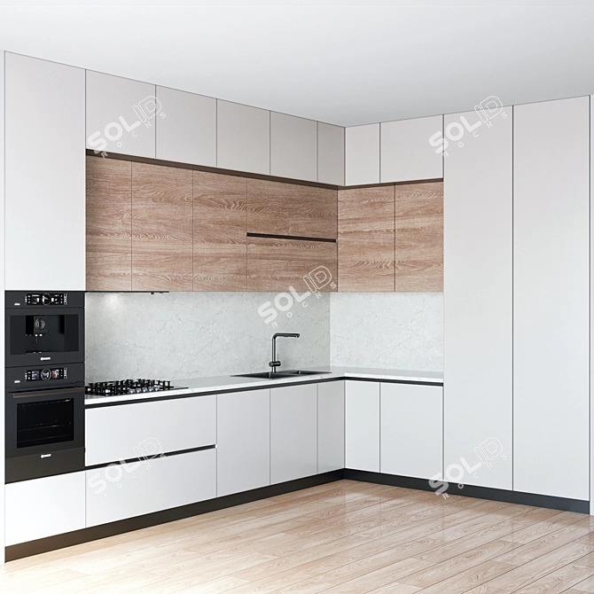 Bosch Kitchen: Spacious, Efficient & Stylish 3D model image 2