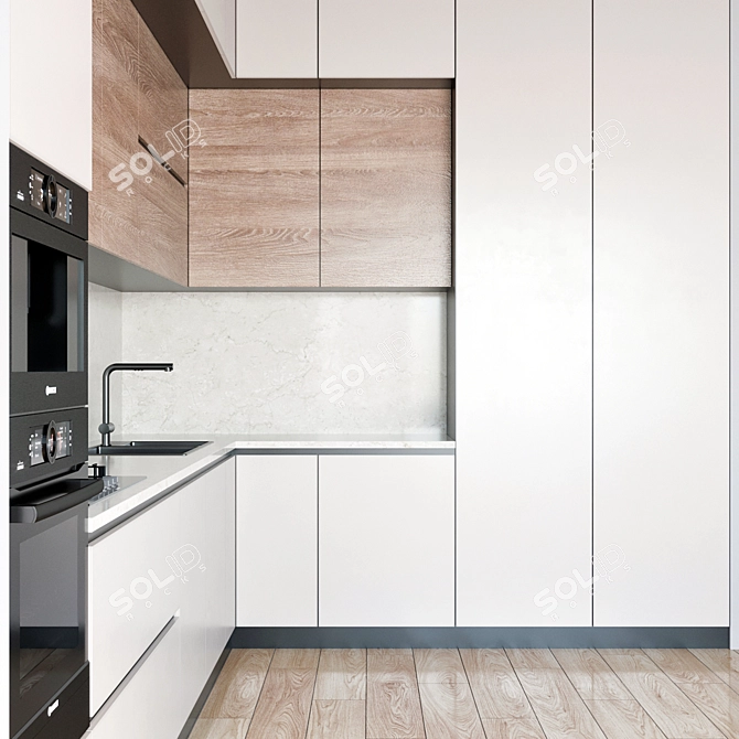 Bosch Kitchen: Spacious, Efficient & Stylish 3D model image 3