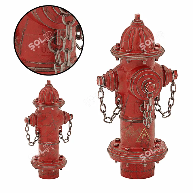 Authentic Fire Hydrant: Realistic 3D Model 3D model image 2