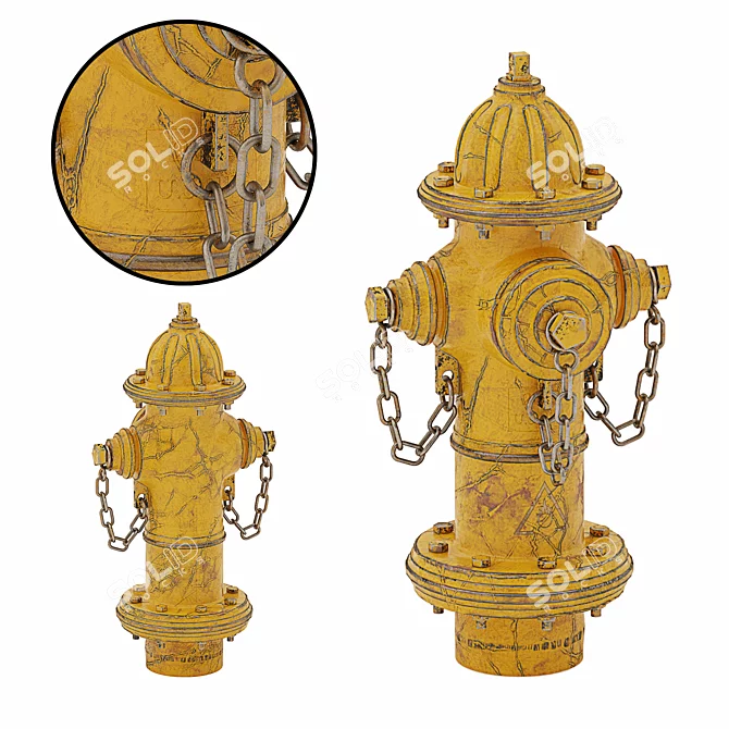 Authentic Fire Hydrant: Realistic 3D Model 3D model image 3