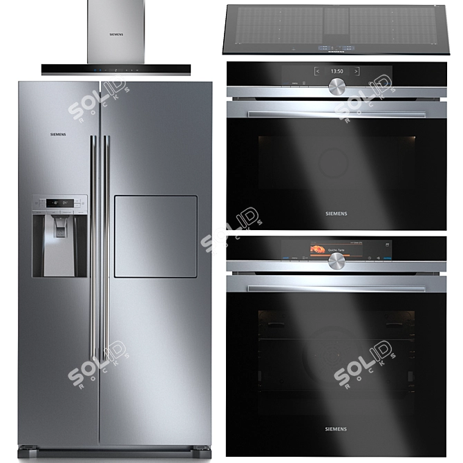 Siemens Kitchen Appliances Set 3D model image 1