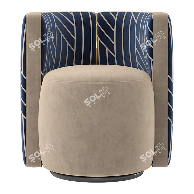 LOULOU Modern Armchair: Stylish Comfort for Your Home 3D model image 2