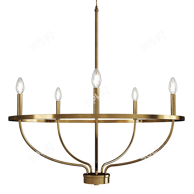 Elegant Greyson Bowi Chandelier 3D model image 1