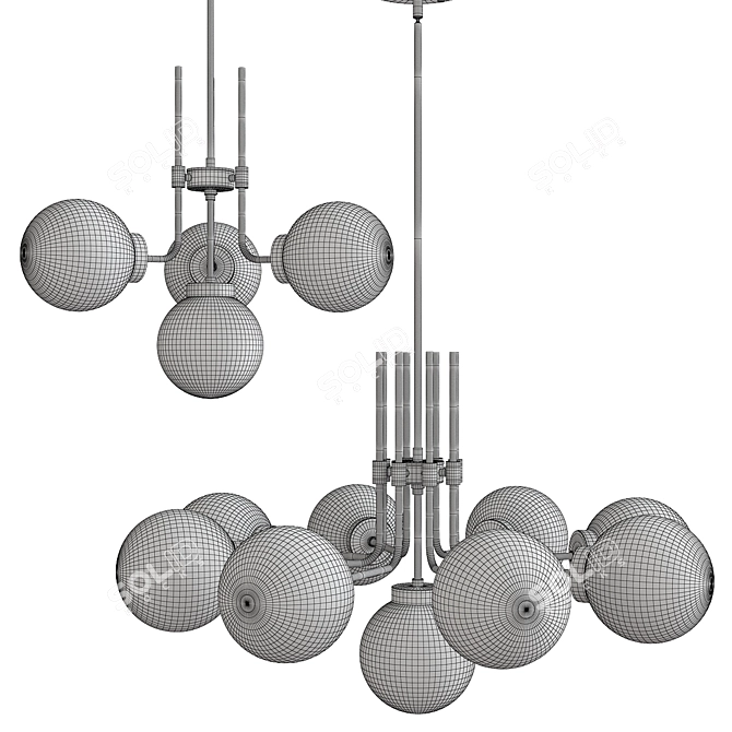 Elegant Parsons Chandelier 2013 3D model image 2