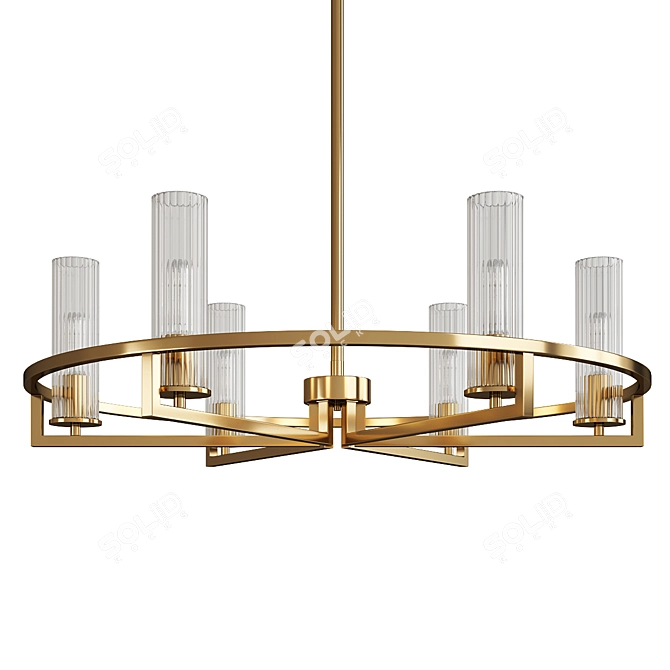 Elegant Bolton Chandelier 3D model image 1