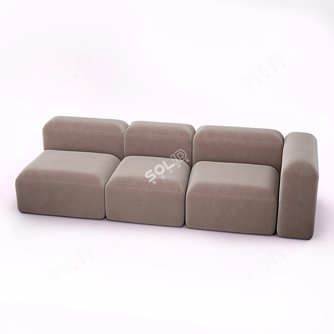 Pishka 4: Modular Sofa for Ultimate Comfort 3D model image 2