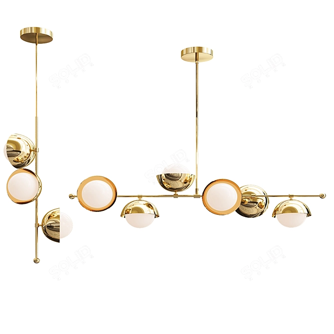 Elegant BENTA Chandelier: Modern Design 3D model image 1