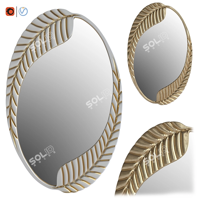 Sleek STL File Mirror 3D model image 1