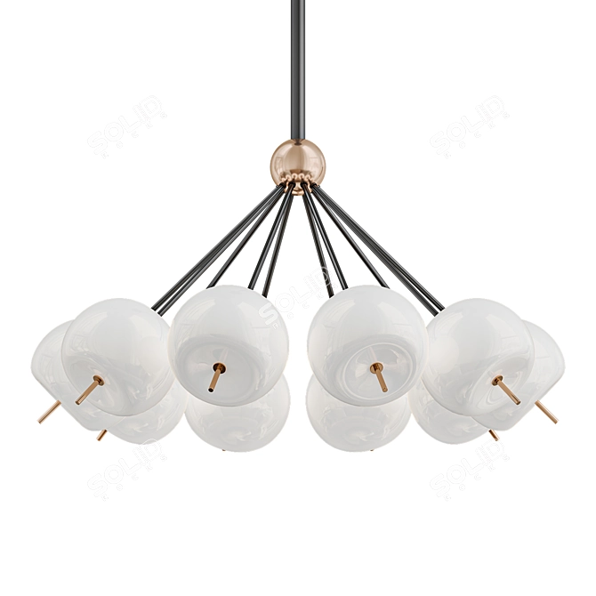 Sleek Quest LED Pendant 3D model image 2