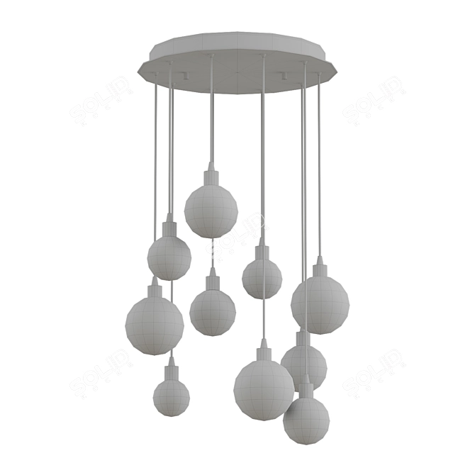 Elegant LED Pendant Light: Shadow 3D model image 2