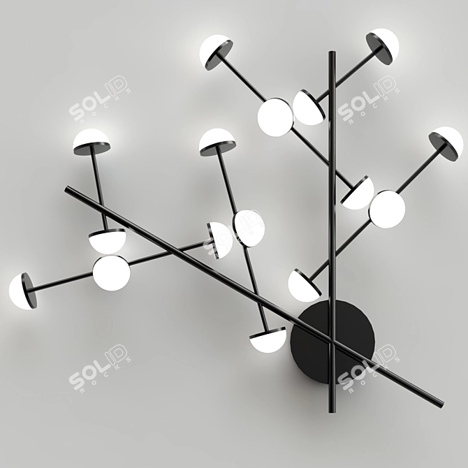 Modern Matte Wall-Mounted LED Lamps 3D model image 1