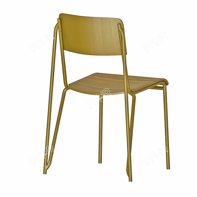 Hay Pyramid Table and Chairs Set 3D model image 2