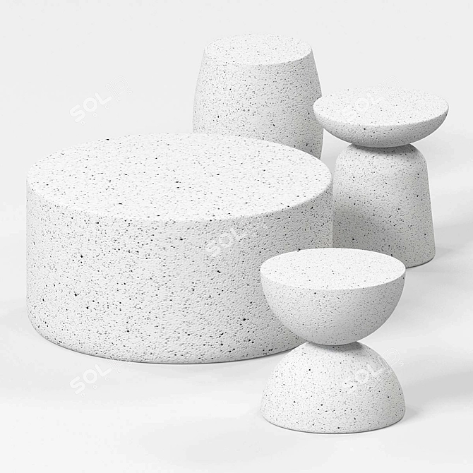 Abaco Resin Wicker Furniture Set 3D model image 2