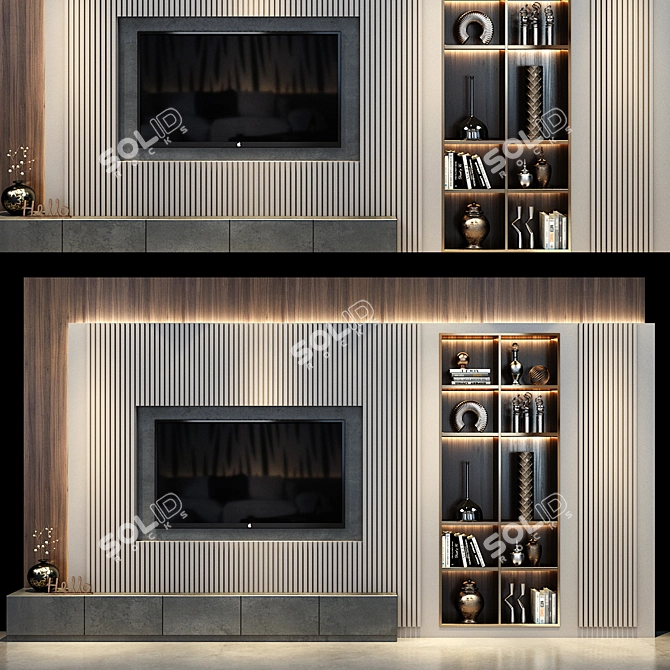 Sleek TV Stand: Modern Design 3D model image 1